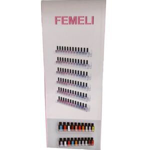 NIUBEE 6 Pack Nail Polish Rack Wall Mounted‎ white/NIB